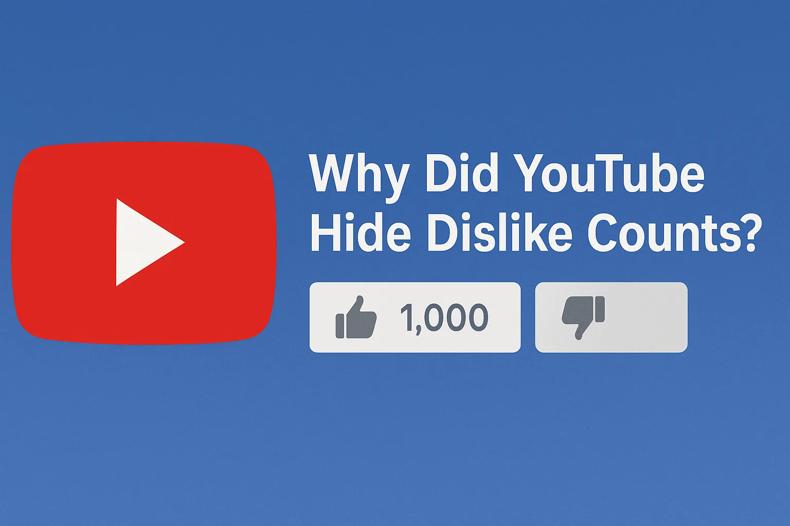 Why Did YouTube Hide Dislike Counts?
