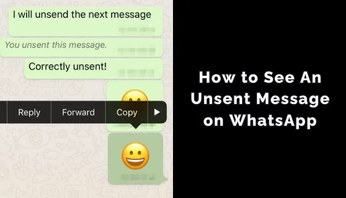 How to See An Unsent Message on WhatsApp